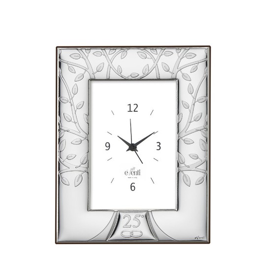 Cadre Photo Horloge Anniversaire 13x18cm EV9240/02V Alliances Arbre de Vie 25 Ans