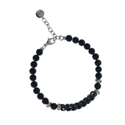 Pulsera Acero Argent Basic 19-22cm PUHS1990 Piedras Onix