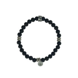 Pulsera Acero Argent Basic 20cm PUHS2056A Madera Oscura