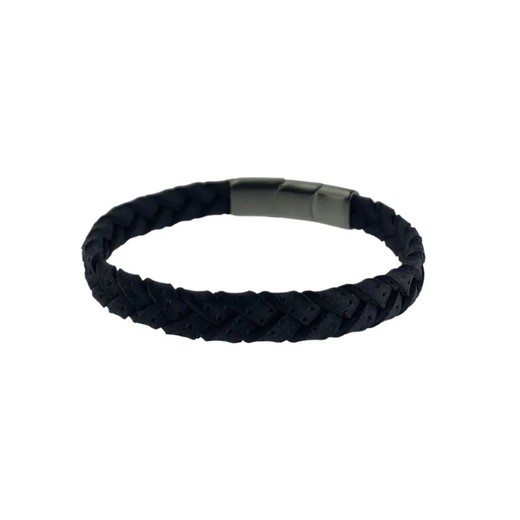 Pulsera Acero Argent Basic 21cm PUHS2152A Piel Azul Trenzada