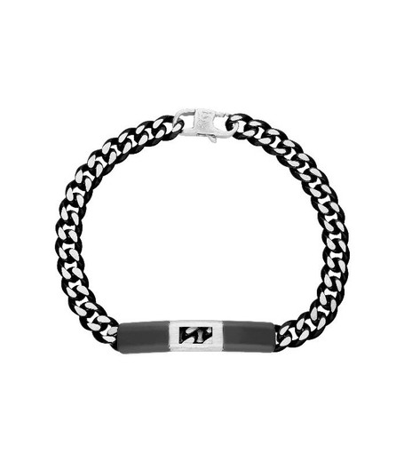 Pulsera Acero Bicolor Negro Hombre Liska RB188BR-N Cadena