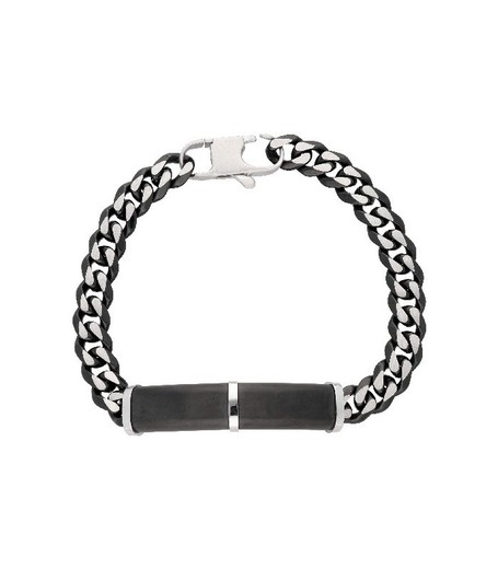 Pulsera Acero Bicolor Negro Hombre Liska RB190BR-N Cadena