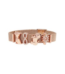 Pulsera Acero Bicolor Rosa Liska LMBR68 Alloy Perro Infinito Gato