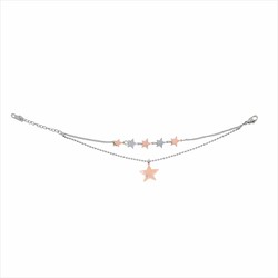 Pulsera Acero Bicolor Rosa Sovrani AV0532 Estrellas