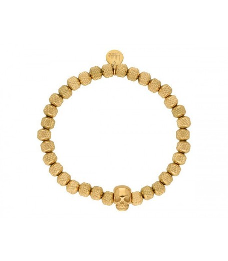 Pulsera Acero Dorado Hombre Liska RB205BR-D Calavera