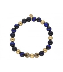 Pulsera Acero Dorado Liska Mujer SHA076-D Piedras Naturales Azules