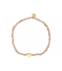 Pulsera Acero Dorado Liska Mujer SHA139-5 Sunstone Corazón