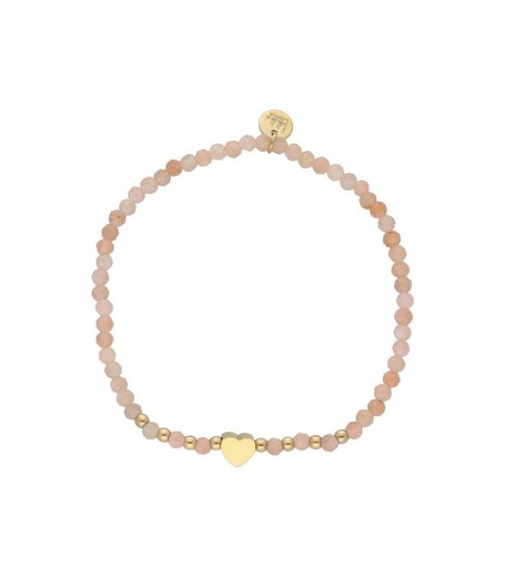 Pulsera Acero Dorado Liska Mujer SHA139-5 Sunstone Corazón