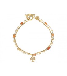 Pulsera Acero Dorado Liska Mujer SHA211BR Árbol De La Vida