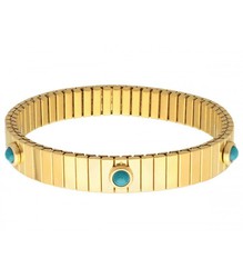 Pulsera Acero Dorado Liska Mujer SHA215BR-A Apatita Azul