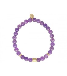 Pulsera Acero Dorado Liska Mujer SHA239-AM Amatista