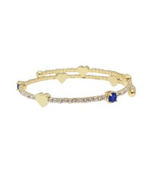 Pulsera Acero Dorado Mujer Liska BL023BR-DA Alloy Corazones Circonitas