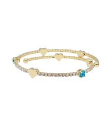 Pulsera Acero Dorado Mujer Liska BL023BR-DT Alloy Corazones Circonitas