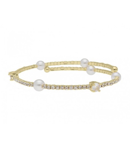 Pulsera Acero Dorado Mujer Liska BL024BR-D Alloy Circonitas Perla