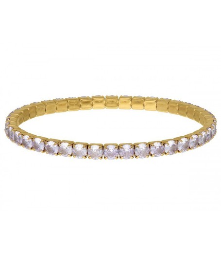 Pulsera Acero Dorado Mujer Liska CH072BR-DL Circonitas