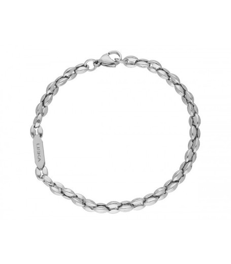 Pulsera Acero Hombre 10mm Liska 86CD268BR Placa Grabada