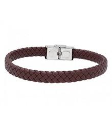 Pulsera Acero Hombre Liska 847BR287-M Piel Marrón