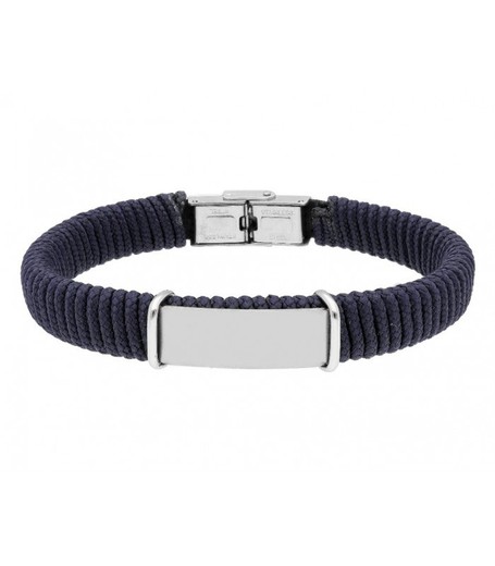 Pulsera Acero Hombre Liska 84BA1490-A Cuerda Azul