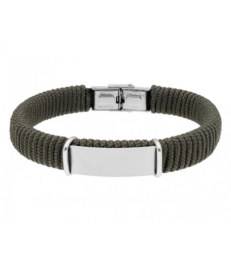 Pulsera Acero Hombre Liska 84BA1490-V Cuerda Verde