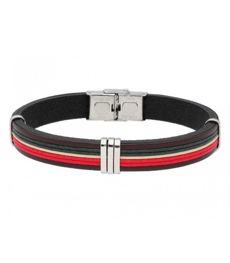 Pulsera Acero Hombre Liska 84BA1499-I Piel Marrón