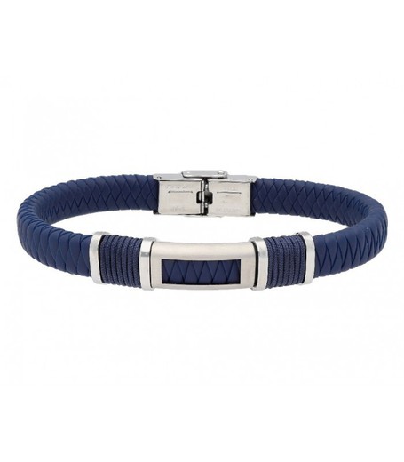 Pulsera Acero Hombre Liska 84BA1514-A Sport Azul Trenzada