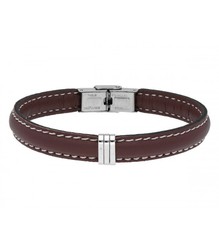 Pulsera Acero Hombre Liska 84BA1527-M Piel Marrón