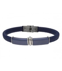 Pulsera Acero Hombre Liska MTC051BR Sport Azul Trenzado