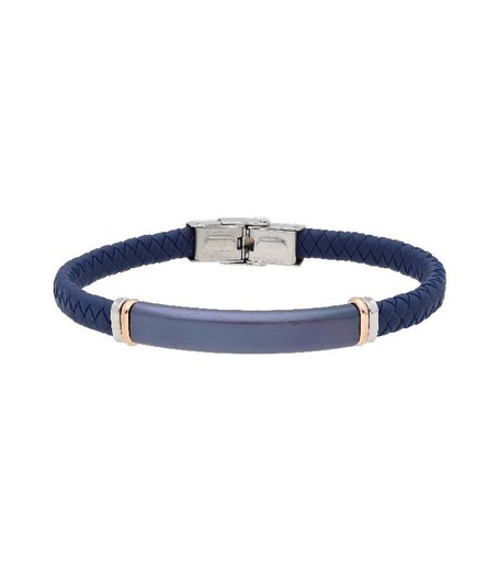 Pulsera Acero Hombre Liska MTC053BR-R Sport Azul Trenzado