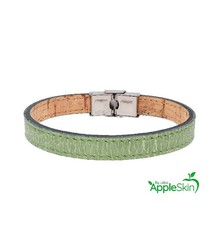 Pulsera Acero Hombre Liska NAT097BR-V Piel Verde