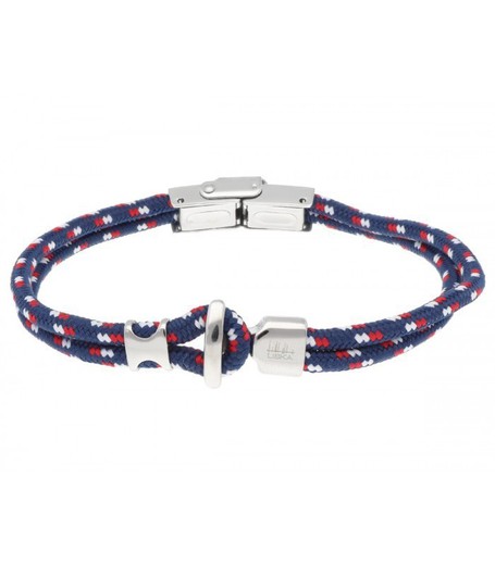 Pulsera Acero Hombre Liska NTK034BR-A Cuerda Azul