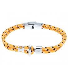 Pulsera Acero Hombre Liska NTK034BR-NJ Cuerda Amarilla