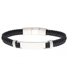 Pulsera Acero Hombre Liska NTK036BR-N Tejida Negra