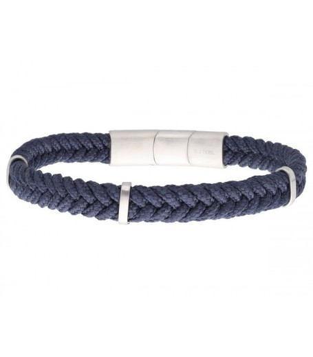 Pulsera Acero Hombre Liska NTK037BR-A Tejida Azul