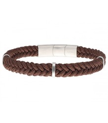 Pulsera Acero Hombre Liska NTK037BR-M Tejida Marrón