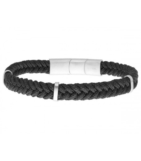 Pulsera Acero Hombre Liska NTK037BR-N Tejida Negra