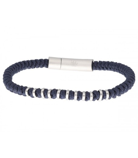 Pulsera Acero Hombre Liska NTK039BR-A Cuerda Azul