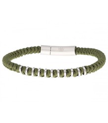 Pulsera Acero Hombre Liska NTK039BR-V Cuerda Verde