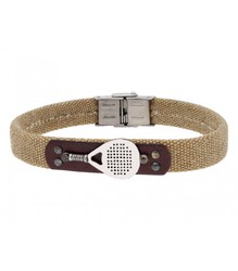 Pulsera Acero Hombre Liska PDL012BR Marrón Padel