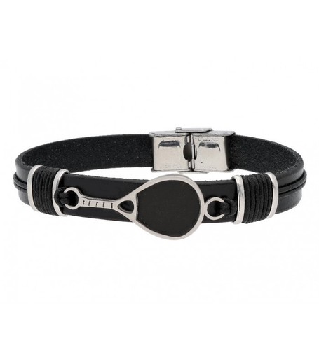 Pulsera Acero Hombre Liska PDL024BR Negra Padel