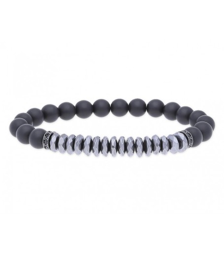 Pulsera Acero Hombre Liska RB084BR Piedras Naturales