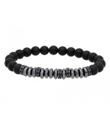 Pulsera Acero Hombre Liska RB085BR Piedras Naturales Circonitas