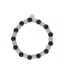 Pulsera Acero Hombre Liska RB210BR-N Ágata Negra