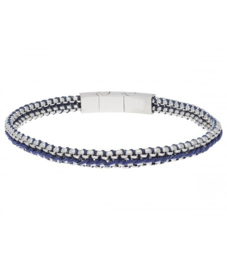 Pulsera Acero Hombre Liska RB244BR-A Cuerda Náutika Azul