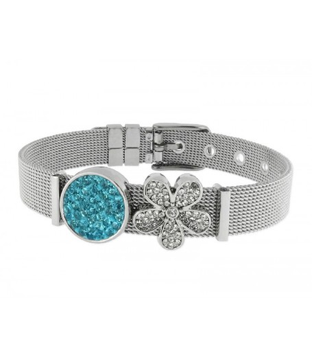 Pulsera Acero Liska LMBR28 Alloy Flor Circonitas