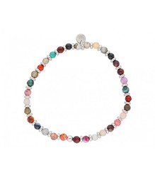 Pulsera Acero Liska Mujer SHA143 Piedras Naturales Multicolor