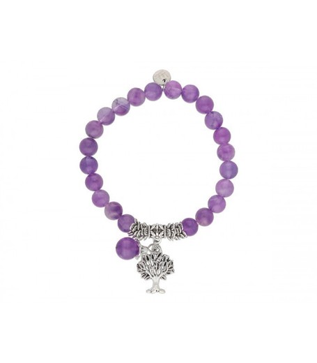 Pulsera Acero Liska Mujer SHA153-AM Amatista Árbol