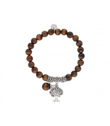 Pulsera Acero Liska Mujer SHA153-OT Ojo De Tigre Árbol