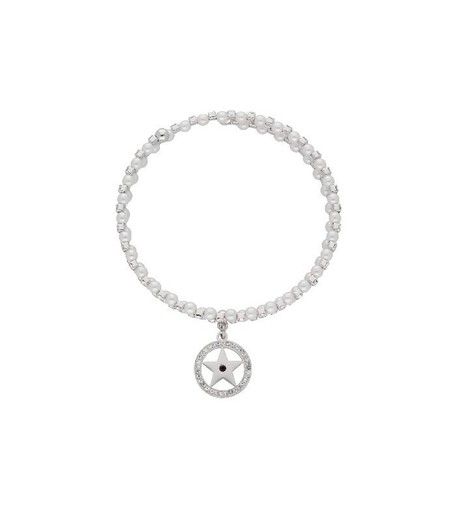 Pulsera Acero Mujer Liska BL017BR Alloy Estrella Circonitas Perla