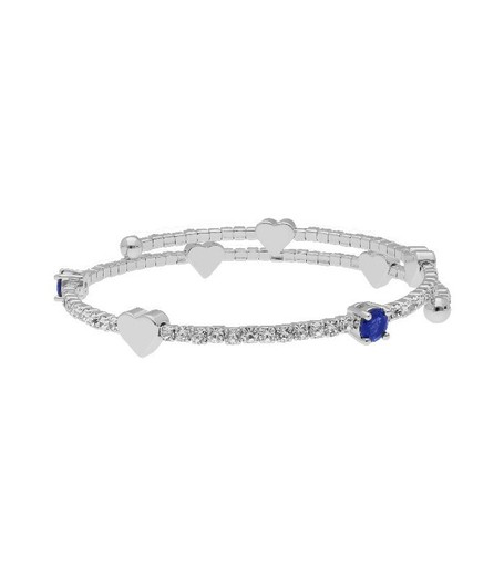 Pulsera Acero Mujer Liska BL023BR-A Alloy Corazones Circonitas