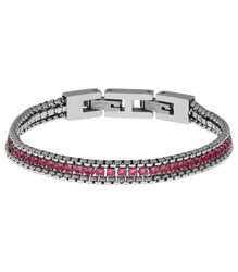 Pulsera Acero Mujer Liska CH071BR-F Cadena Circonitas Fucsia